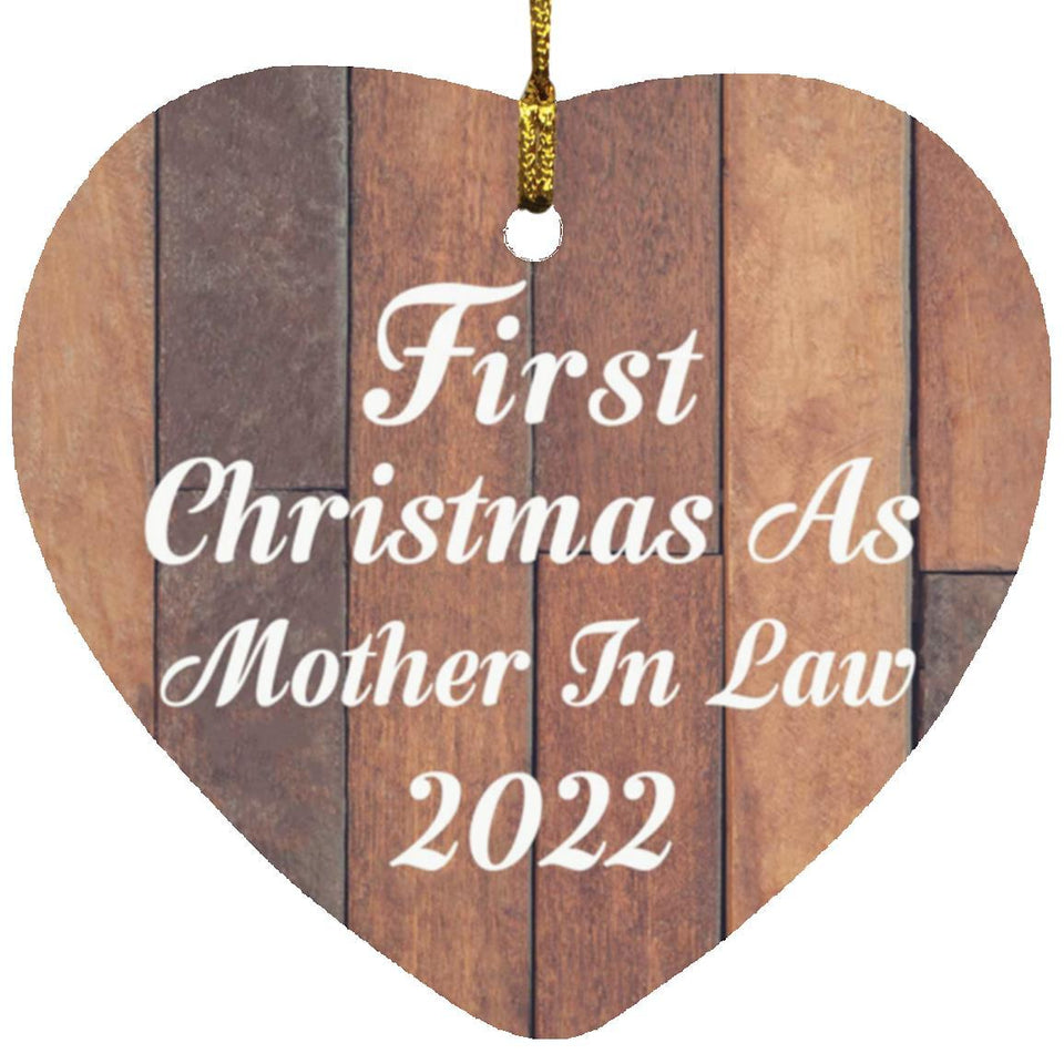First Christmas As Mother In Law 2022 - Heart Ornament E