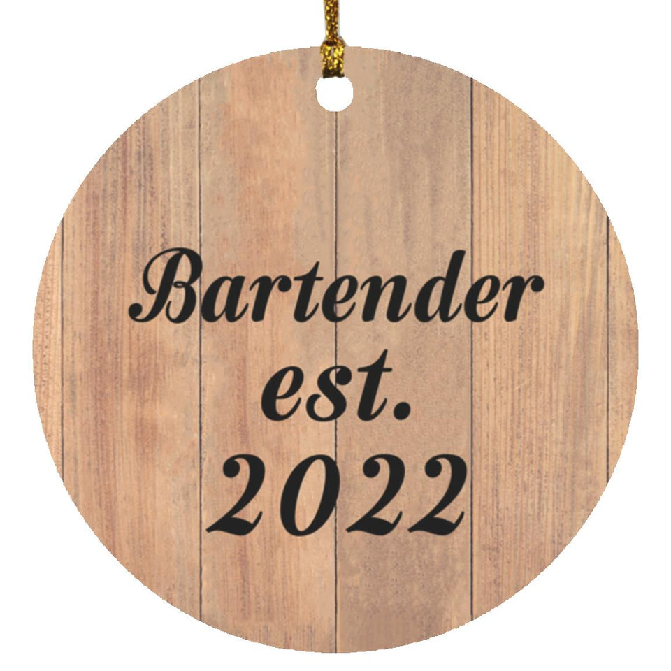 Bartender Established Est. 2022 - Circle Ornament C