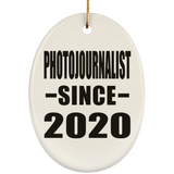 Photojournalist Since 2020 - Oval Ornament