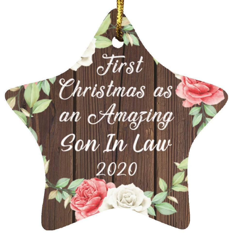 First Christmas As an Amazing Son In Law 2020 - Star Ornament A