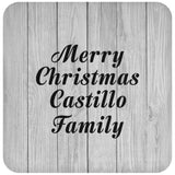 Merry Christmas Castillo Family - Drink Coaster F