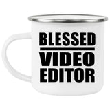 Blessed Video Editor - 12oz Camping Mug