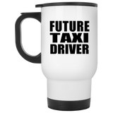 Future Taxi Driver - White Travel Mug