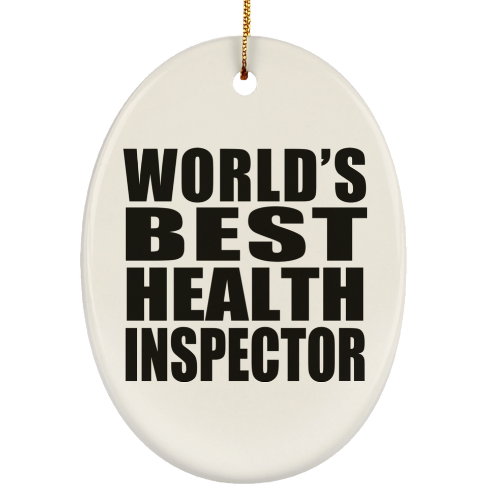 World's Best Health Inspector - Oval Ornament