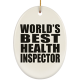 World's Best Health Inspector - Oval Ornament