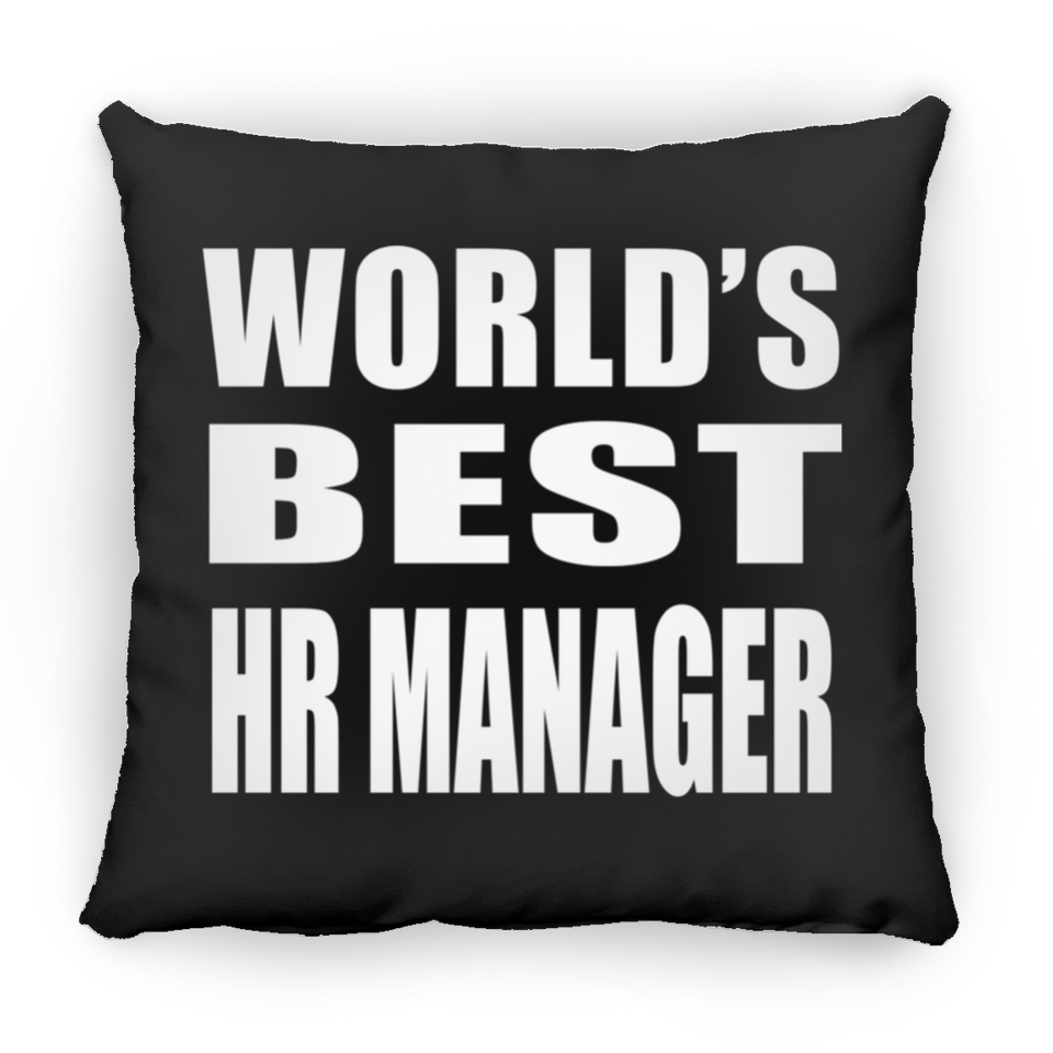 World's Best Hr Manager - Throw Pillow Black