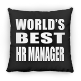 World's Best Hr Manager - Throw Pillow Black