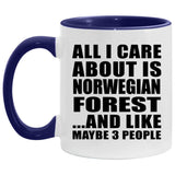 All I Care About Is Norwegian Forest - 11oz Accent Mug Purple