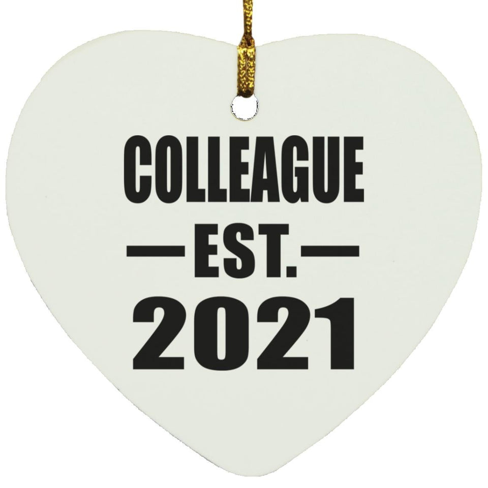 Colleague Established EST. 2021 - Heart Ornament