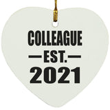 Colleague Established EST. 2021 - Heart Ornament