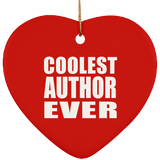 Coolest Author Ever - Heart Ornament