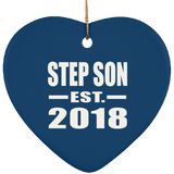 Step Son Established EST. 2018 - Heart Ornament