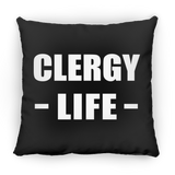 Clergy Life - Throw Pillow Black