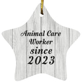Animal Care Worker Since 2023 - Star Ornament F