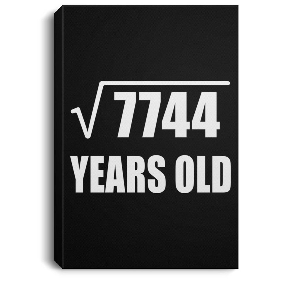 88th Birthday Square Root of 7744 Years Old - Canvas Portrait