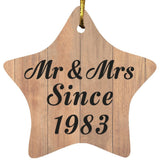 41st Anniversary Mr & Mrs Since 1983 - Star Ornament C