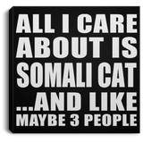 All I Care About Is Somali Cat - Canvas Square