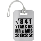29th Anniversary Square Root of 841 Years As Mr & Mrs 2022 - Luggage Bag Tag