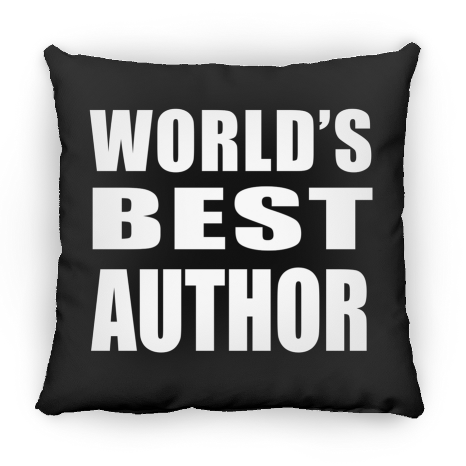 World's Best Author - Throw Pillow Black