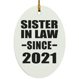 Sister In Law Since 2021 - Oval Ornament