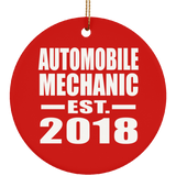 Automobile Mechanic Established EST. 2018 - Circle Ornament