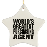 World's Greatest Purchasing Agent - Star Ornament