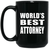 World's Best Attorney - 15 Oz Coffee Mug Black