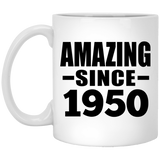 74th Birthday Amazing Since 1950 - 11 Oz Coffee Mug