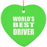 World's Best Driver - Heart Ornament