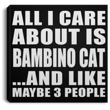 All I Care About Is Bambino Cat - Canvas Square