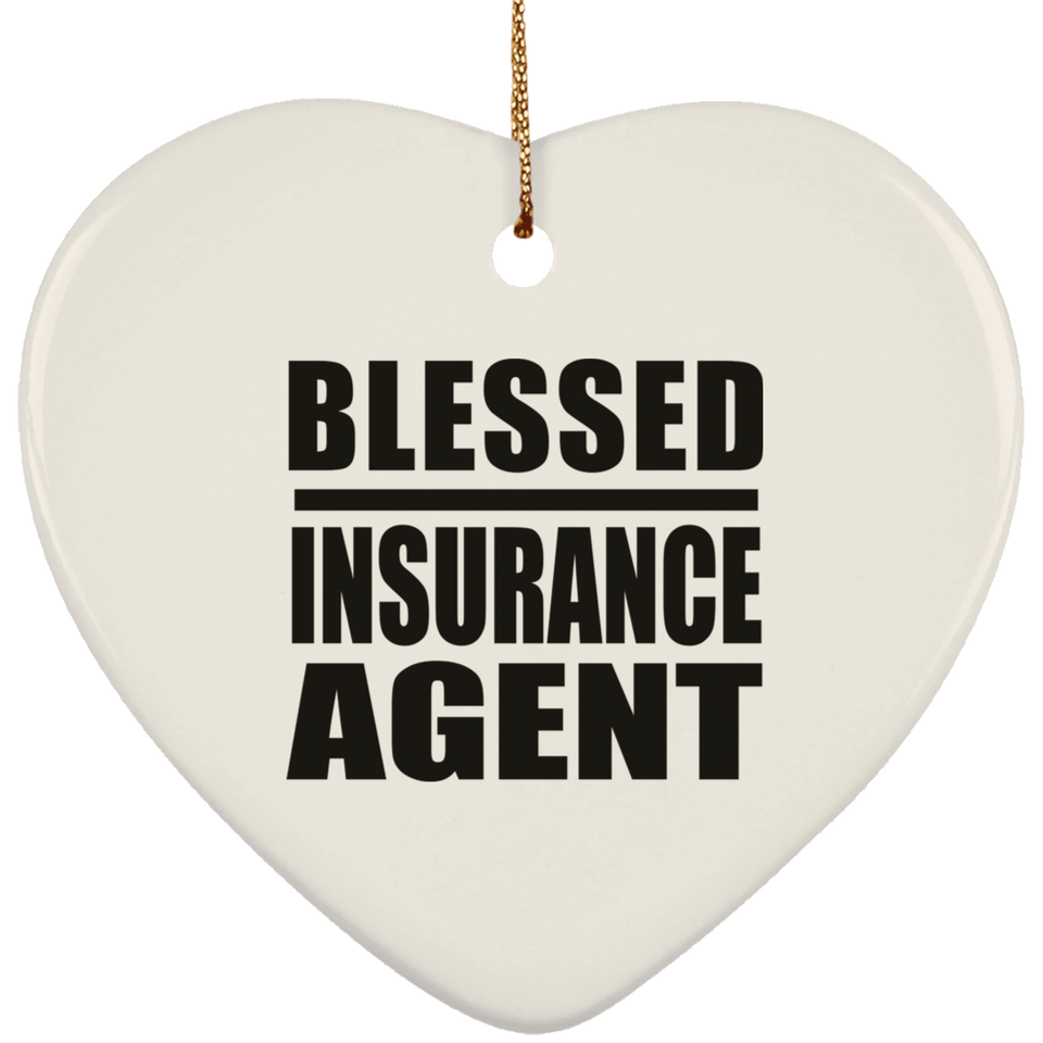 Blessed Insurance Agent - Heart Ornament