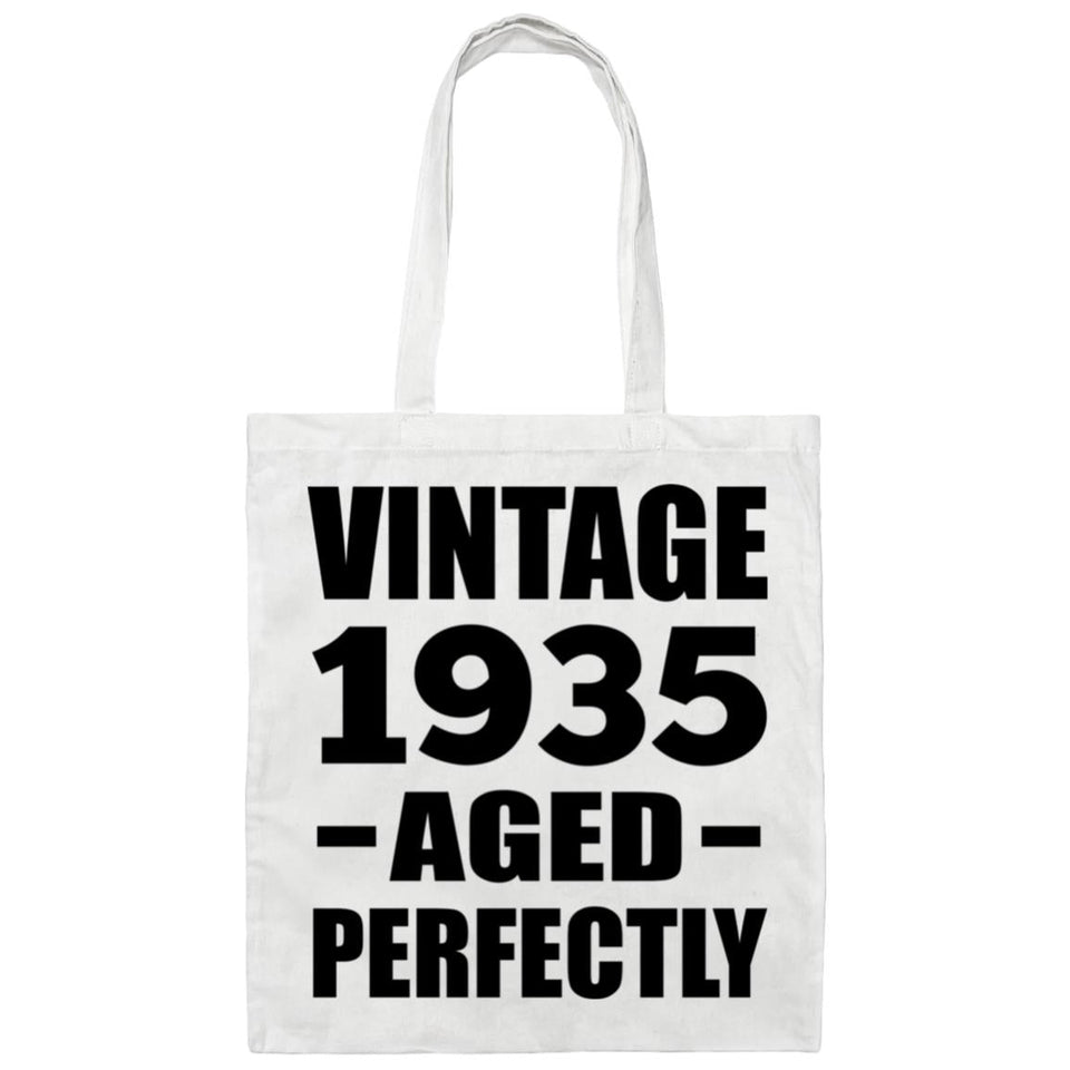 89th Birthday Vintage 1935 Aged Perfectly - Tote Bag White