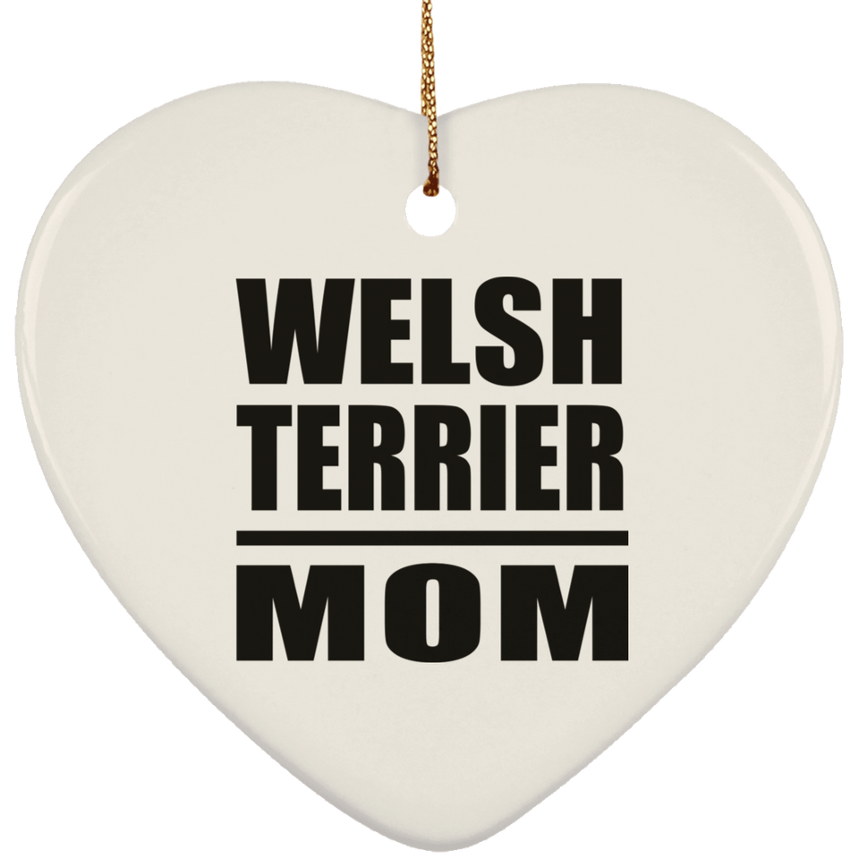 Welsh Terrier Mom - Heart Ornament