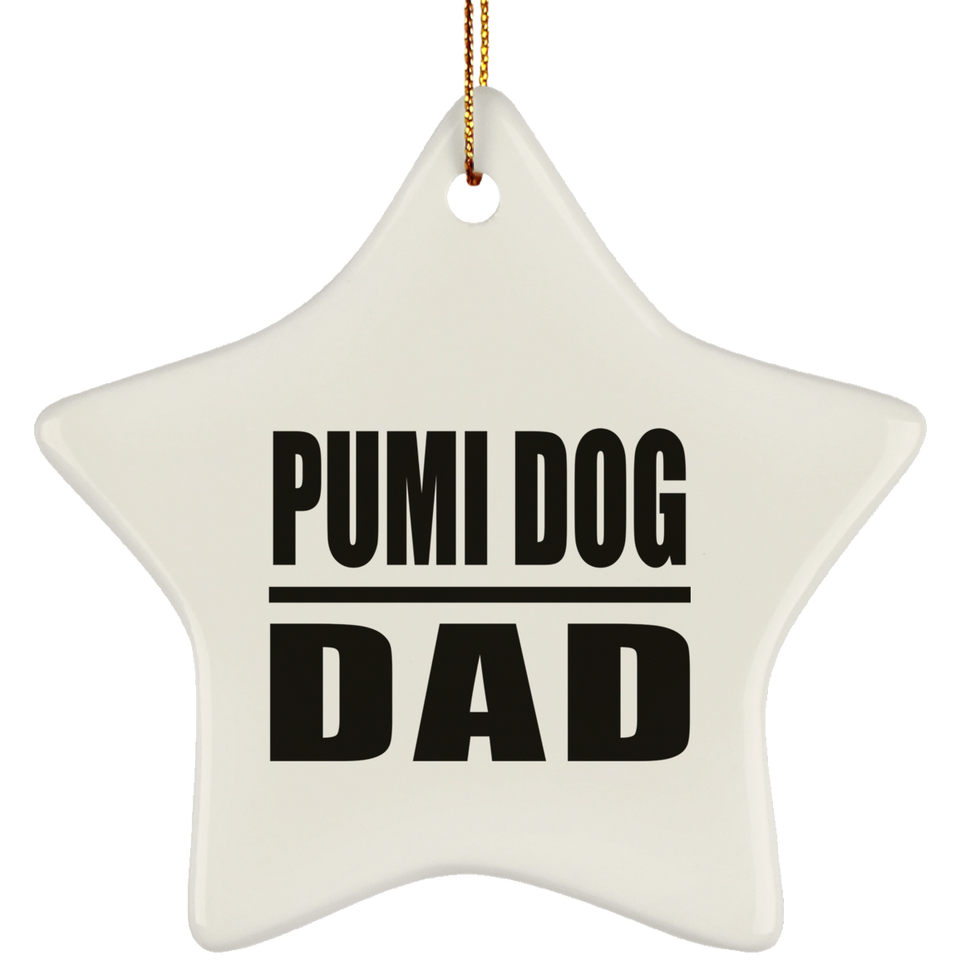 Pumi Dog Dad - Star Ornament