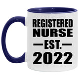 Registered Nurse Established Est. 2022 - 11oz Accent Mug Purple