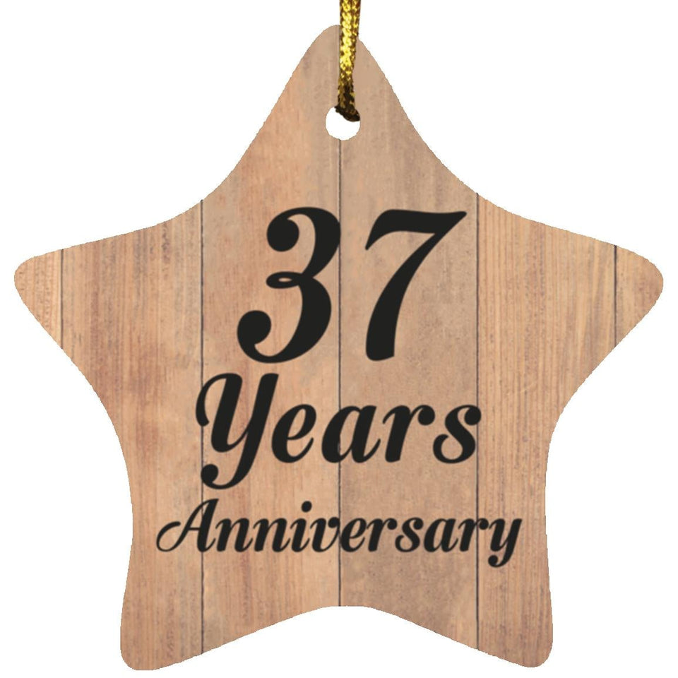 37th Anniversary 37 Years Anniversary - Star Ornament C