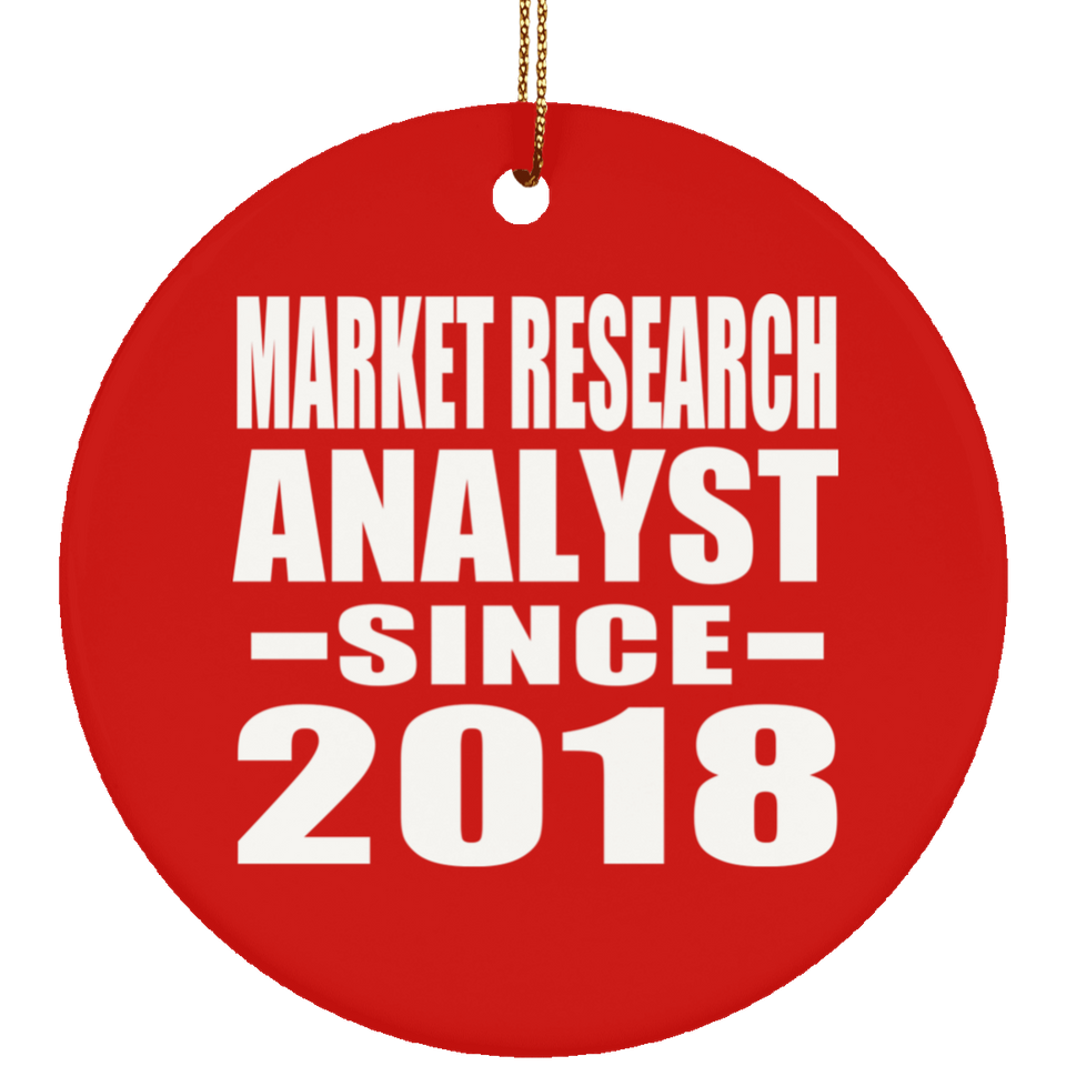 Market Research Analyst Since 2018 - Circle Ornament