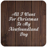 All I Want For Christmas Is My Newfoundland Dog - Drink Coaster D
