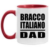 Bracco Italiano Dad - 11oz Accent Mug Red