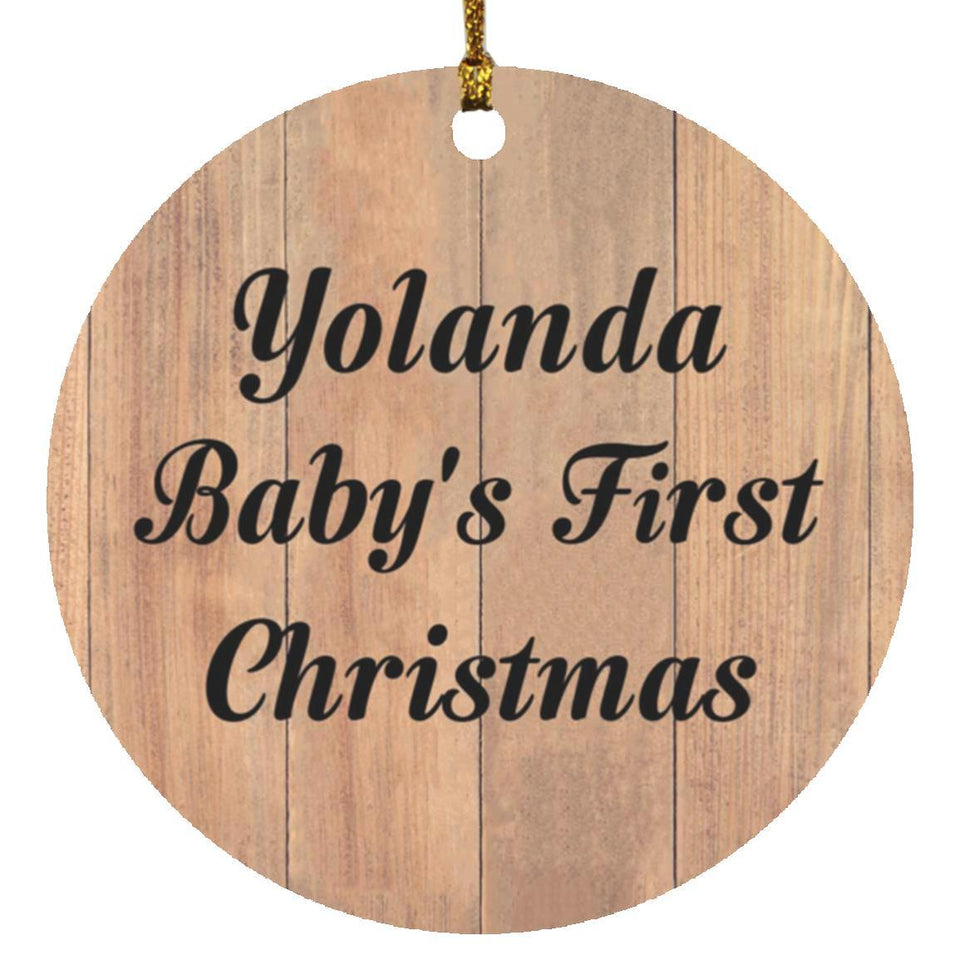 Yolanda Baby's First Christmas - Circle Ornament C