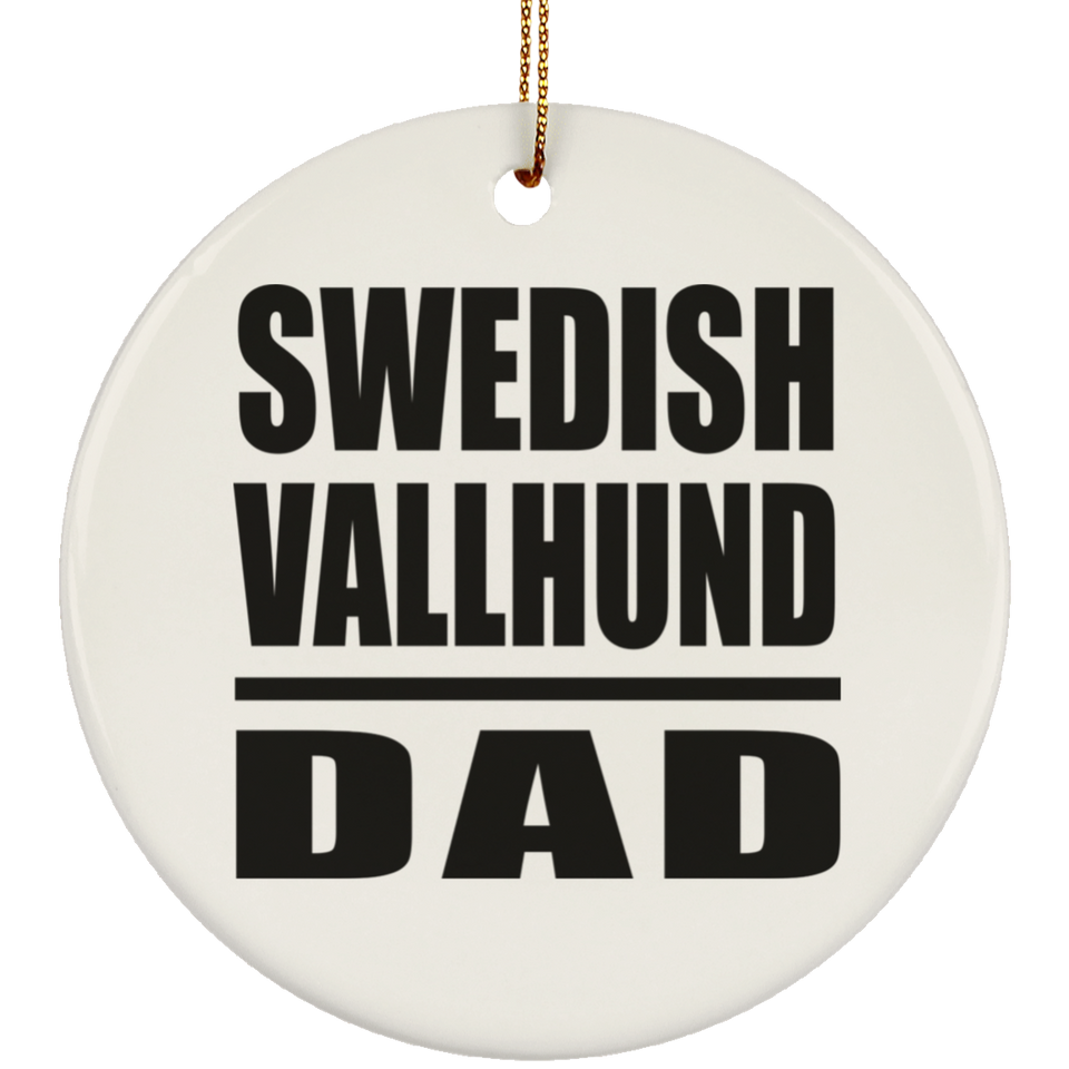 Swedish Vallhund Dad - Circle Ornament