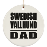 Swedish Vallhund Dad - Circle Ornament