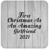 First Christmas As An Amazing Girlfriend 2021 - Drink Coaster F