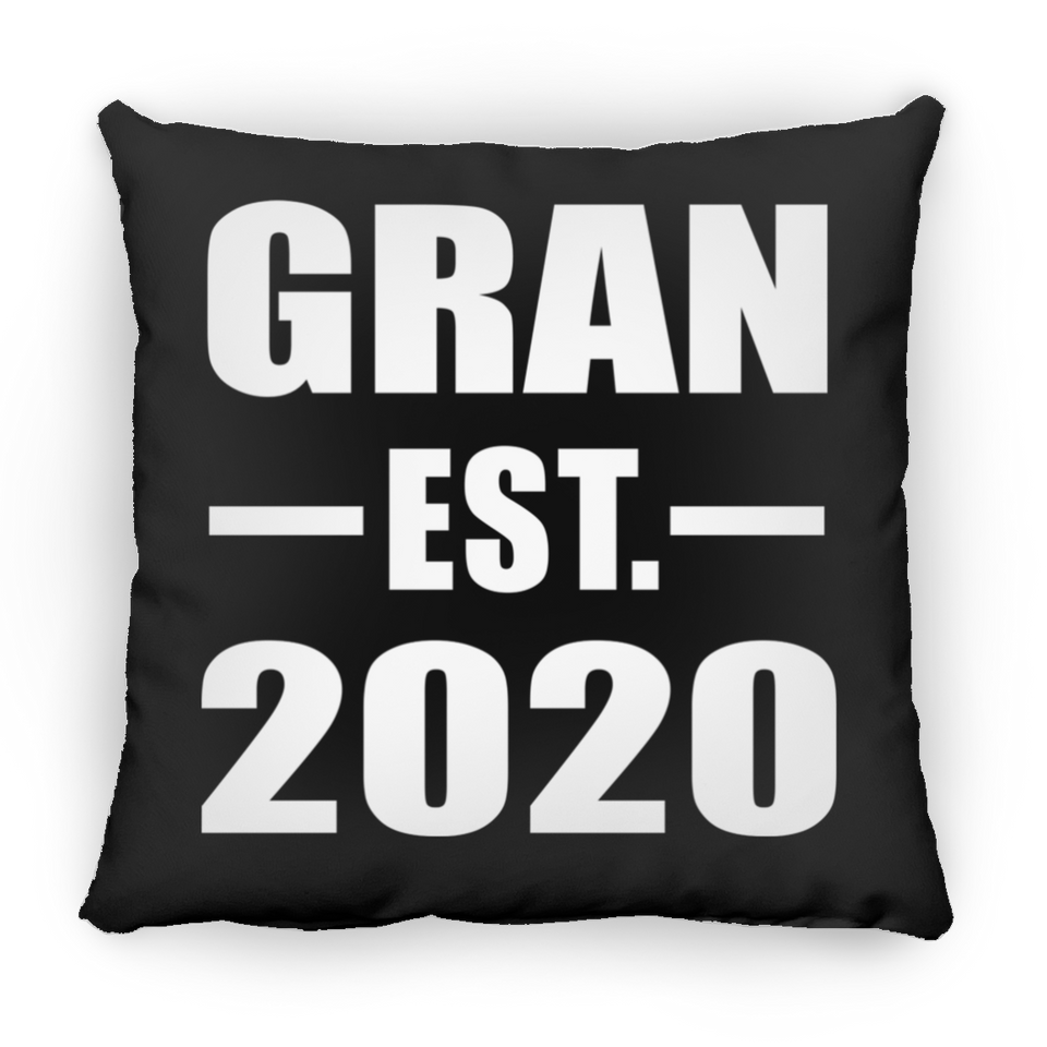 Gran Established EST. 2020 - Throw Pillow Black