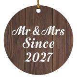 Anniversary Mr & Mrs Since 2027 - Circle Ornament D