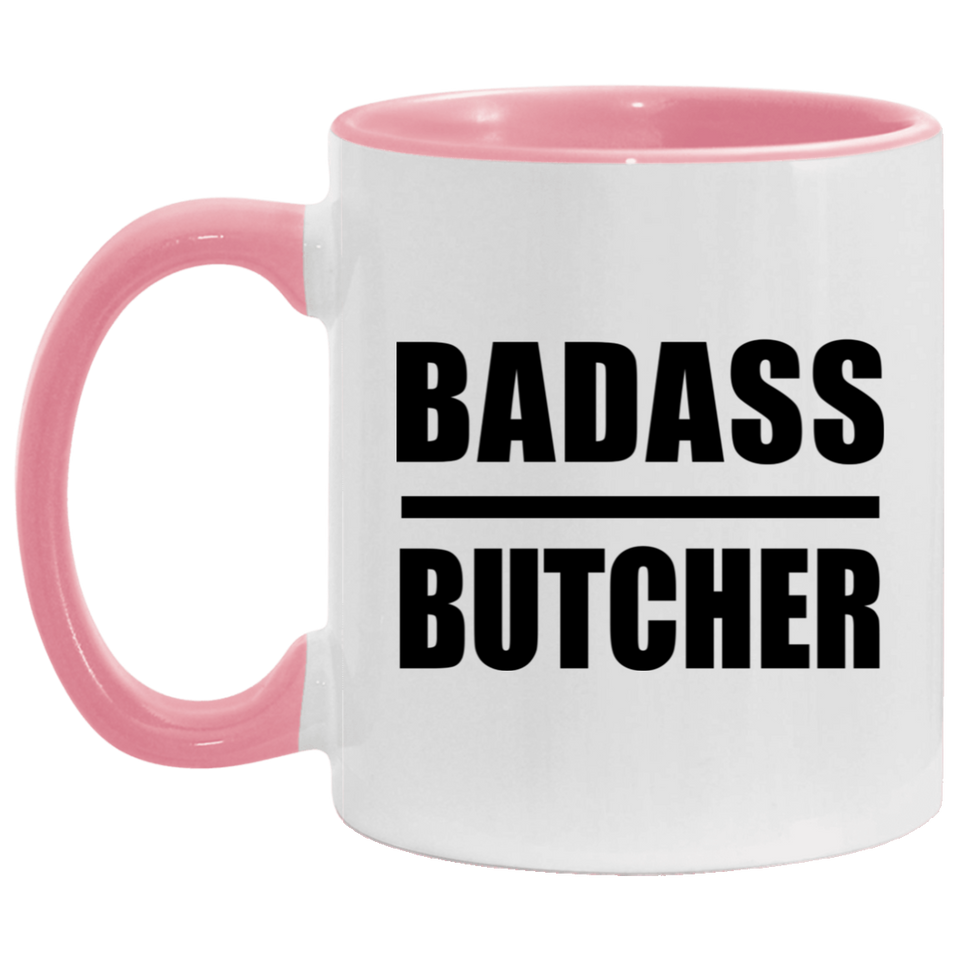 Badass Butcher - 11oz Accent Mug Pink