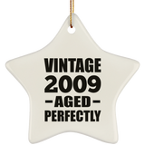 15th Birthday Vintage 2009 Aged Perfectly - Star Ornament