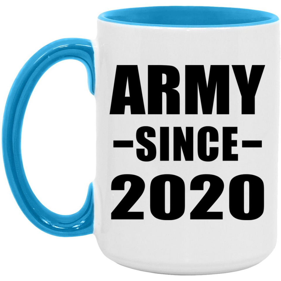 Army Since 2020 - 15oz Accent Mug Blue