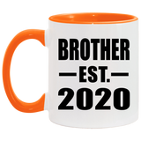 Brother Established EST. 2020 - 11oz Accent Mug Orange