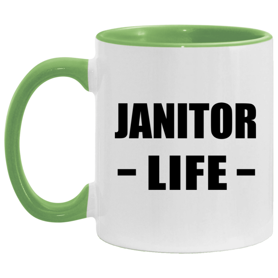 Janitor Life - 11oz Accent Mug Green